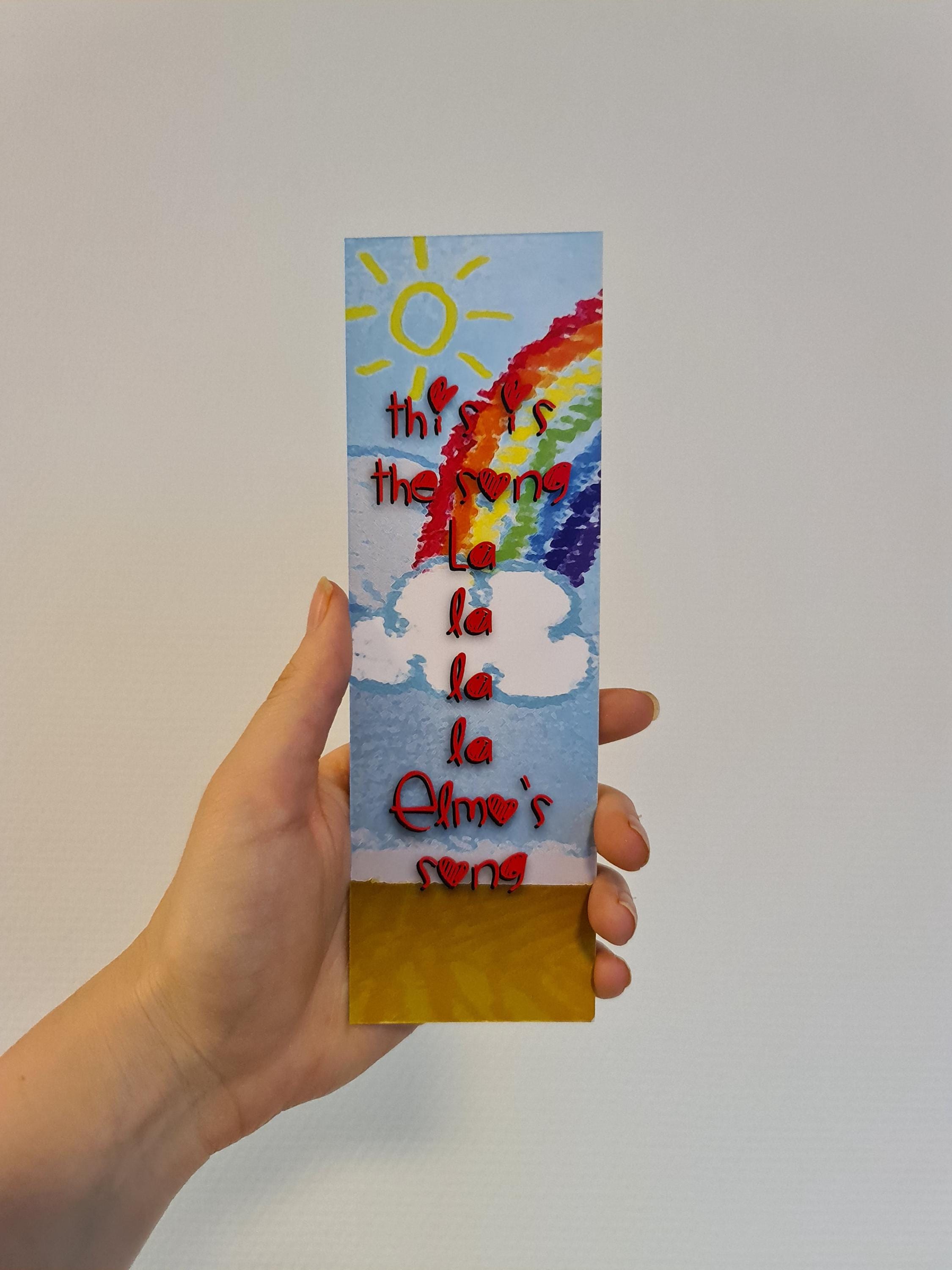 Elmo Stained Glass Bookmark: Sesame Street Rainbow Room - Etsy