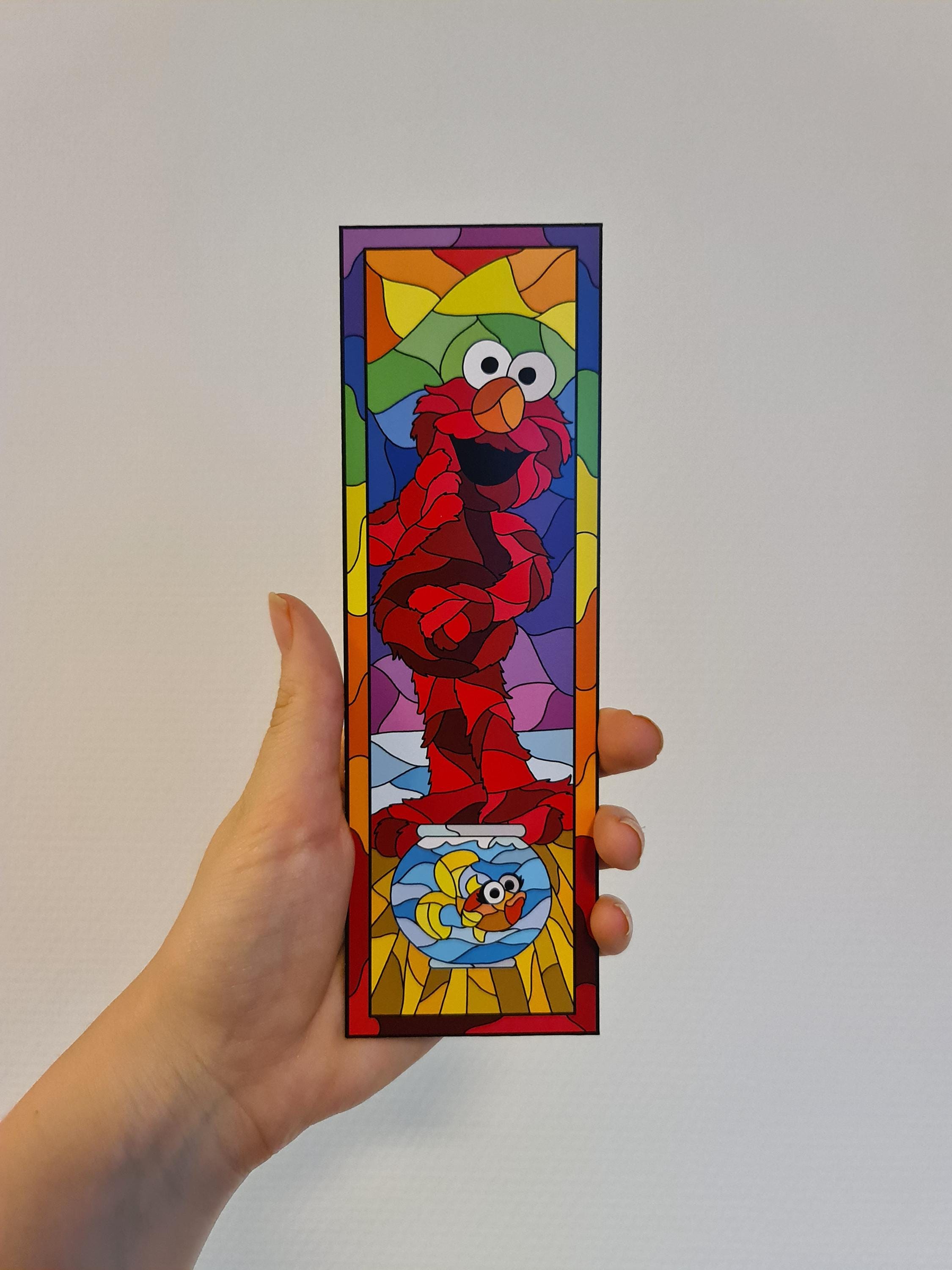 Elmo Stained Glass Bookmark: Sesame Street Rainbow Room - Etsy