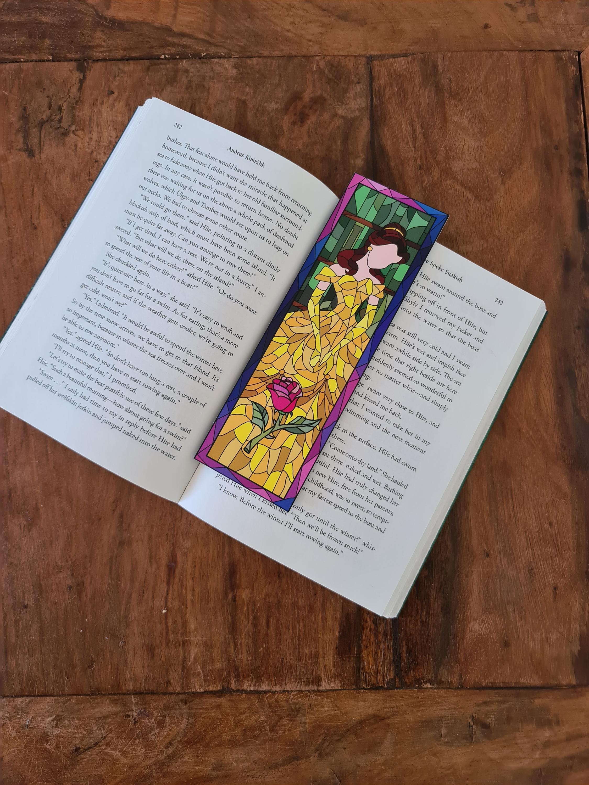 Belle Bookmark, Disney Princess, Beauty and the Beast, Rose