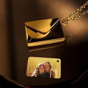 -Umschlag Halskette | Foto-Umschlag Halskette | Personalisierte Halskette | Liebe Brief Halskette | Umschlag Anhänger | Geschenk für Sie |Weihnachtsgeschenk