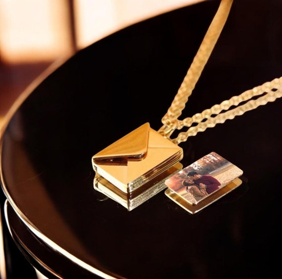 Envelope Necklace Photo Envelope Necklace Personalized