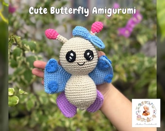 Butterfly crochet pattern, easy amigurumi Butterfly pattern, crochet Butterfly , Butterfly amigurumi,Butterfly crochet pattern, easy crochet