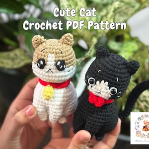 2 in 1 Amigurumi Crochet Cat Pattern, Kitties Cat amigurumi pattern, Cute Cat Crochet Amigurumi Pattern, Cat Amigurumi Pattern, cat crochet