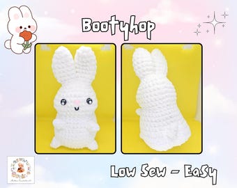 うさぎのかぎ針編みパターン、お尻うさぎのかぎ針編み、あみぐるみのかぎ針編みパターン、ぬいぐるみのかぎ針編みパターン、簡単なかぎ針編みチュートリアル、PDF