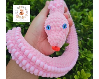 Wzór na szydełkowanie koralikowego węża Fidget, Wzór na szydełkowanie węża, Szydełkowa zabawka Fidget, Wzór na szydełkowanie koralików, Wąż Amigurumi, Fidget na szydełku