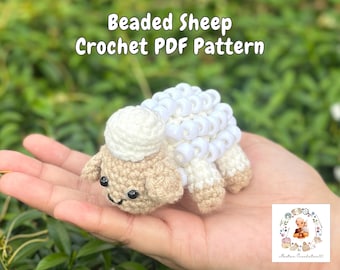Beaded Fidget Sheep Crochet Pattern, Sheep Crochet Pattern, Crochet Fidget Toy, Beaded Crochet Pattern, Sheep Amigurumi, fidget crochet
