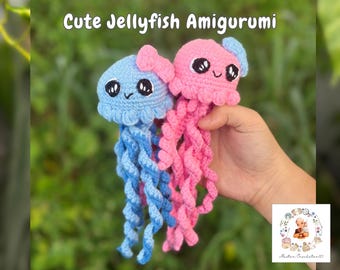 Jellyfish crochet pattern, easy amigurumi Jellyfish pattern, crochet Jellyfish, Jelly fish amigurumi , Jellyfish crochet pattern, crochet