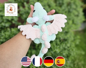 crochet dragon pattern PDF, dragon crochet pattern, crochet dragon plushie pattern, crochet dragon pattern - amigurumi dragon