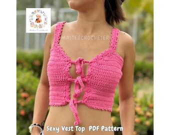 Vest Crochet Pattern, easy pattern for vest, crochet top, beach cover up, Summer Vest Top Pattern, English pattern, vest top pattern