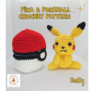 Pikachu Crochet Pattern PDF, beginner pattern, downloadable pdf crochet pattern, Pikachu amigurum, Pikachu Pattern Amigurumi PDF