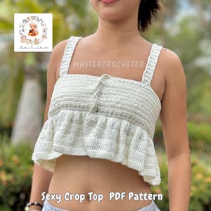Top Crochet Pattern, easy pattern for Crop top, blouse crochet, Summer Top Pattern, English pattern, vest top pattern, easy top crochet