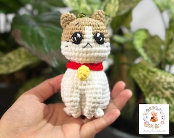 かわいい猫のあみぐるみ編み図、縫わずに作れる6種類のパターン