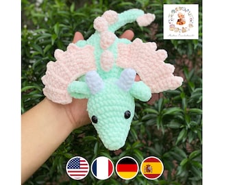 crochet dragon pattern PDF, dragon crochet pattern, crochet dragon plushie pattern, crochet dragon pattern - amigurumi dragon
