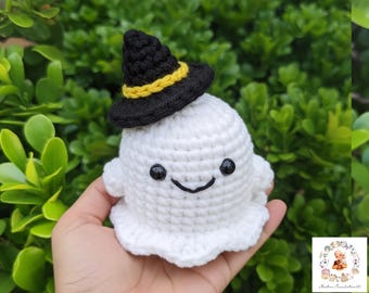 No Sew Ghost Crochet Pattern, Easy Amigurumi Tutorial, halloween crochet, ghost amigurumi, ghost crochet, halloween amigurumi