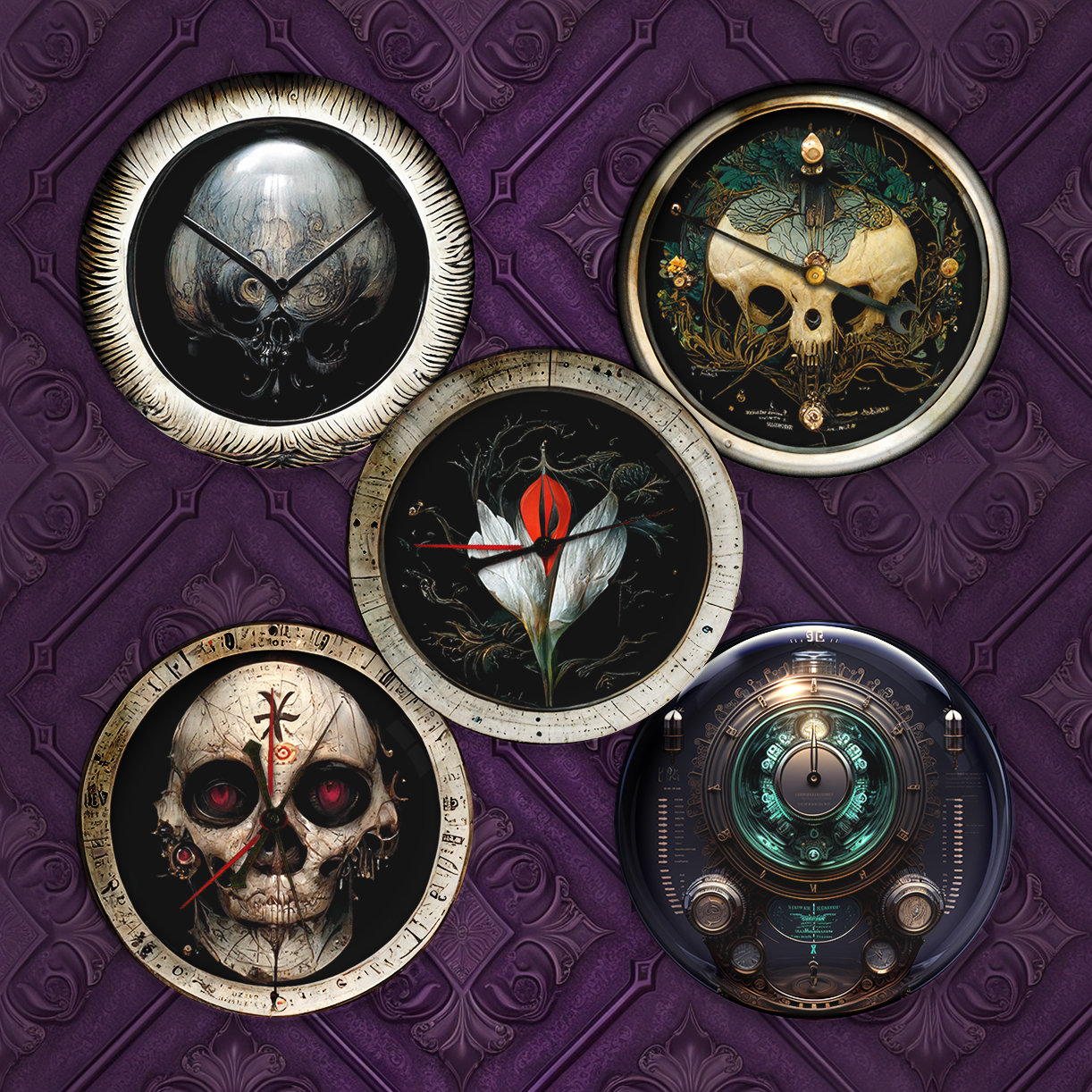 Surreal Steampunk Gauges/dials Printable Images for Jewelry, Pendants ...