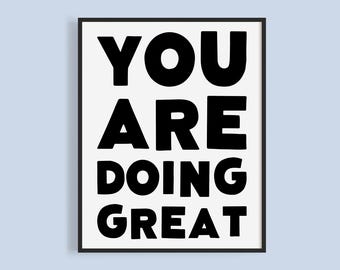 You Are Doing Great Printable Wall Art – Motivational Quote For Classrooms, Motivational Printable for Kids