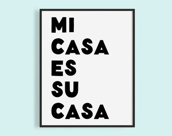 Mi Casa Es Su Casa Printable Art: Spanish Home Decor (Digital Download)