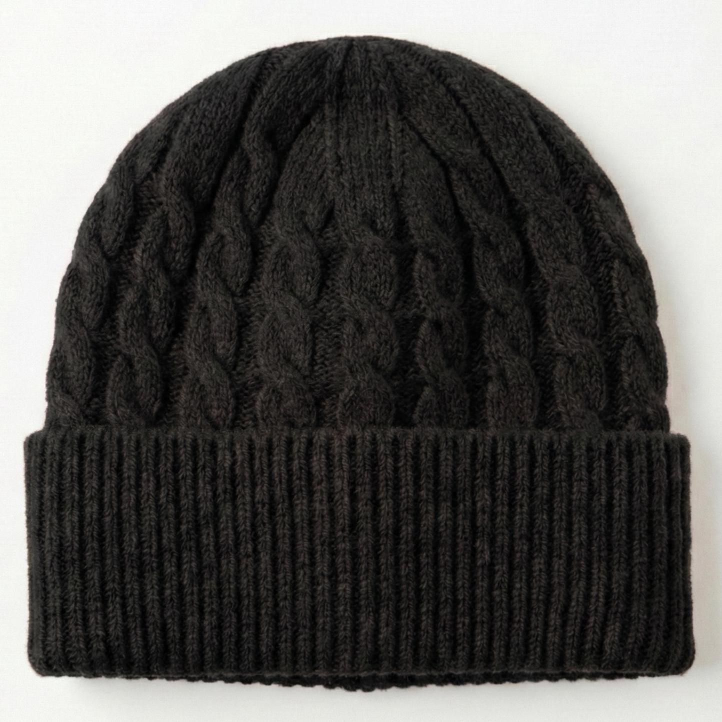 100% Pure Cashmere Beanie Men | 2-ply 16 Micron Hand-knitted 