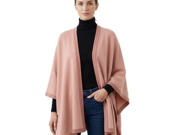 NPIA Certified | Artisan Cape 100% Pure Cashmere | 2-Ply 16 Micron 12-Gauge | Free Size Luxury Wrap | Handmade in Nepal
