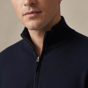 Herren Kaschmirpullover | 100% reiner Himalaya Half-Zip Pullover | 300g Luxus Strickstoff | Geschenk für Ihn | Handarbeit Nepal | EPIA-zertifiziert
