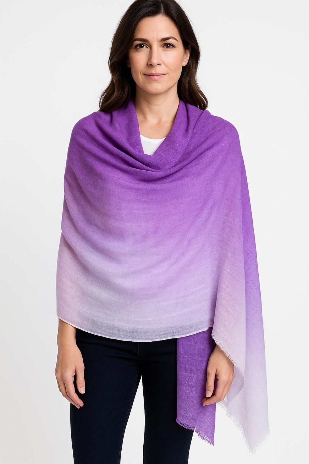 【KHATA / カタ】Nepal Cashmere　Shawl NPIA Certified 100% Pure Cashmere Pashmina Shawl From NEPAL