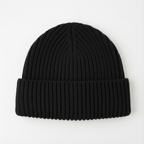 NPIA Certified 100% Pure Cashmere Beanie Men | 2-Ply 16 Micron Classic Ribbed Knit Cuffed Hat | Lightweight 50g Everyday Winter Cap