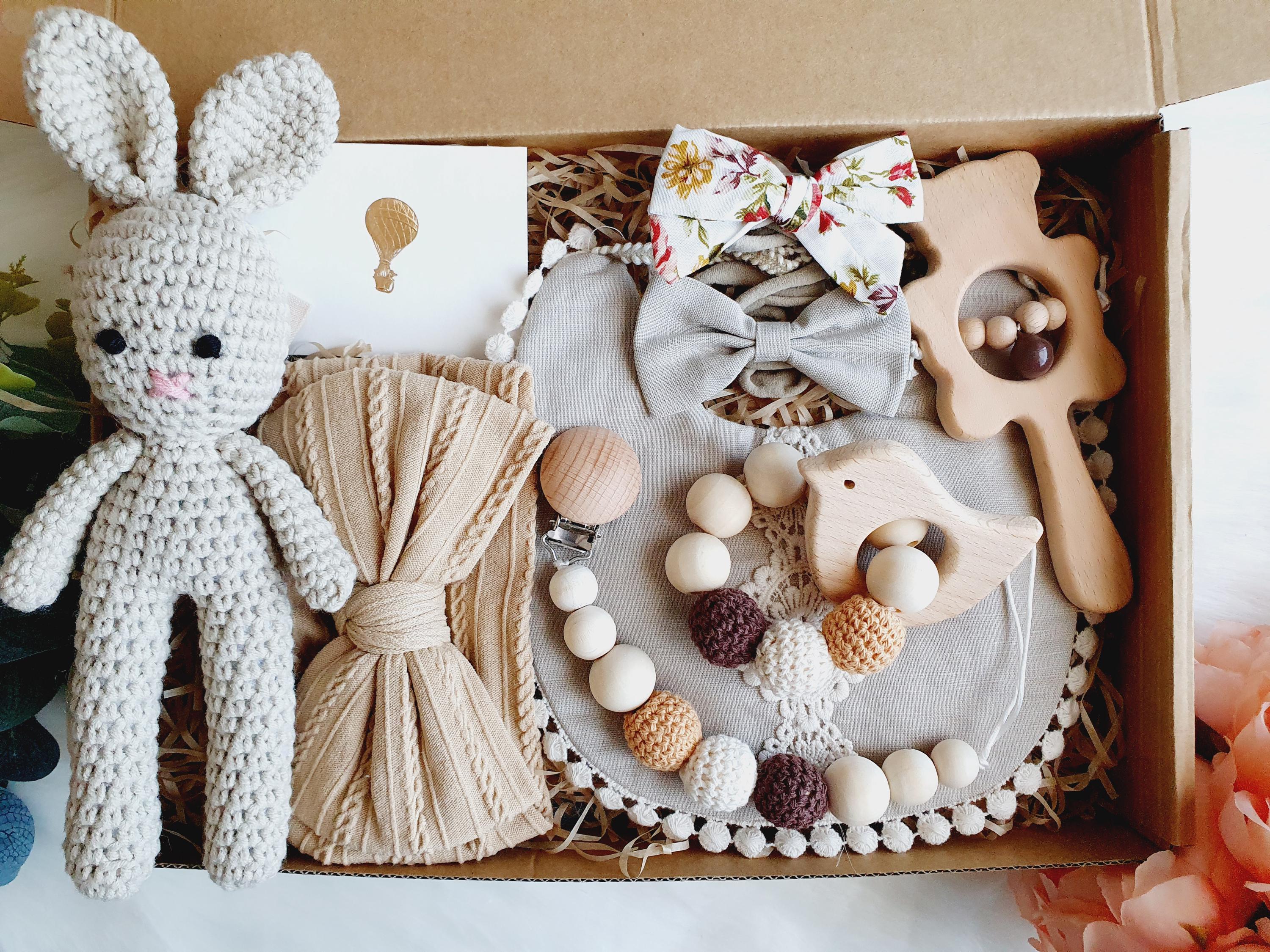 Welcome Baby Gift Box - Personalised Gender Neutral Newborn Gift for ...