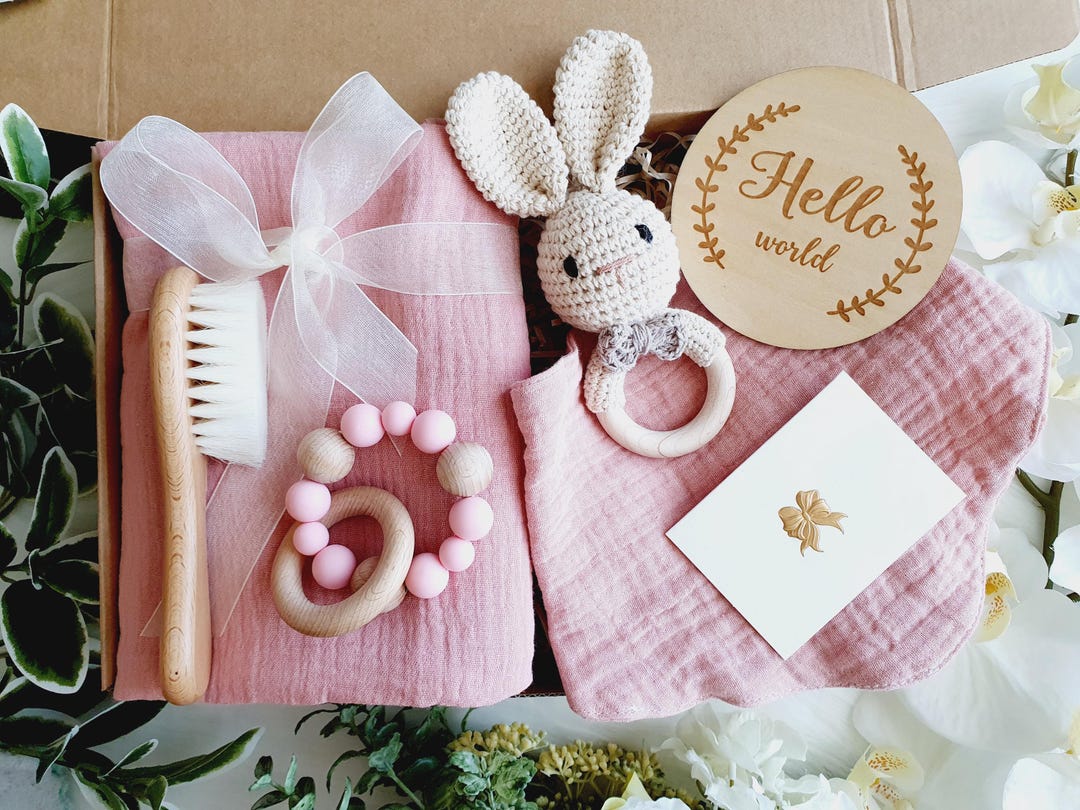 Welcome Baby Gift Box - Personalised Gender Neutral Newborn Gift for ...