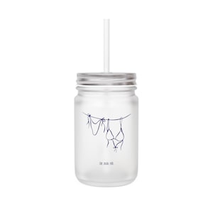Frosted Mason Jar with Straw - Unique Drinking Glass, Perfect for Parties, Weddings, and Everyday Use, Home Decor, Gifts