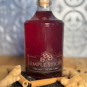 Gourmet Simple Syrup for Cocktails, Mocktails, Seltzers, Teas, Coffees, Lattes, Lemonades / More than 10 flavors available! 12 ounces