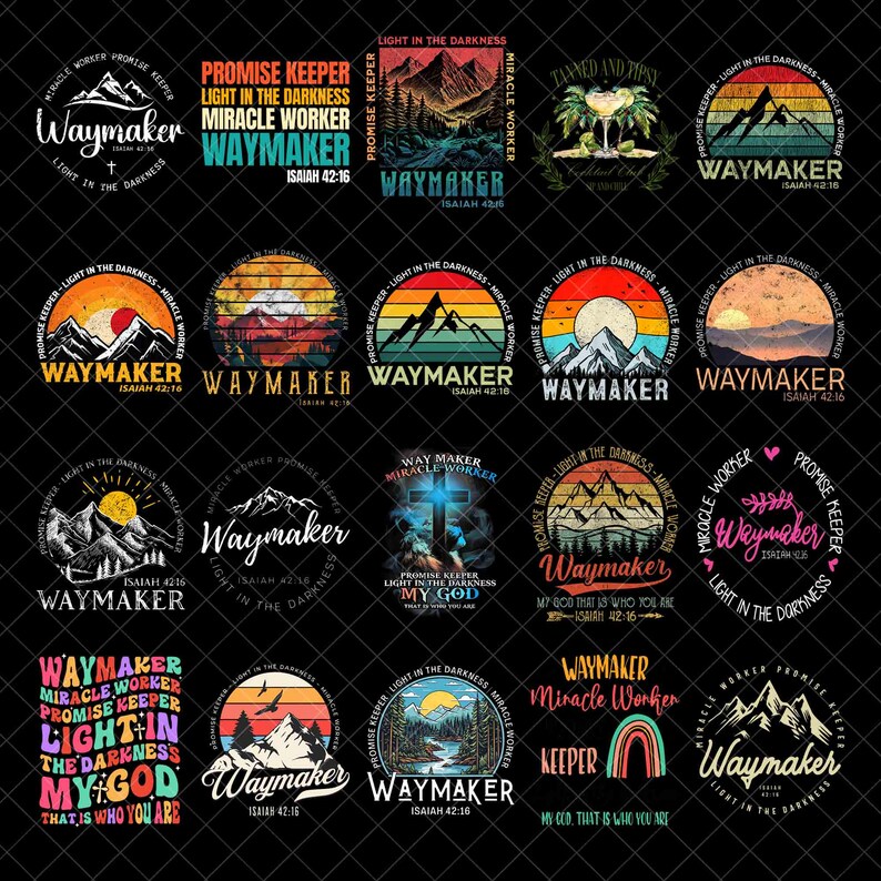Waymaker Ocean Graphics Retro Waymaker Shirt Design Png Bundle, Waymaker Religious Png ...