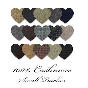 Opstrijkbare hartpatches van 100% kasjmier: reparatie van gaten kasjmier trui, doe-het-zelfapplicatie, eendelig