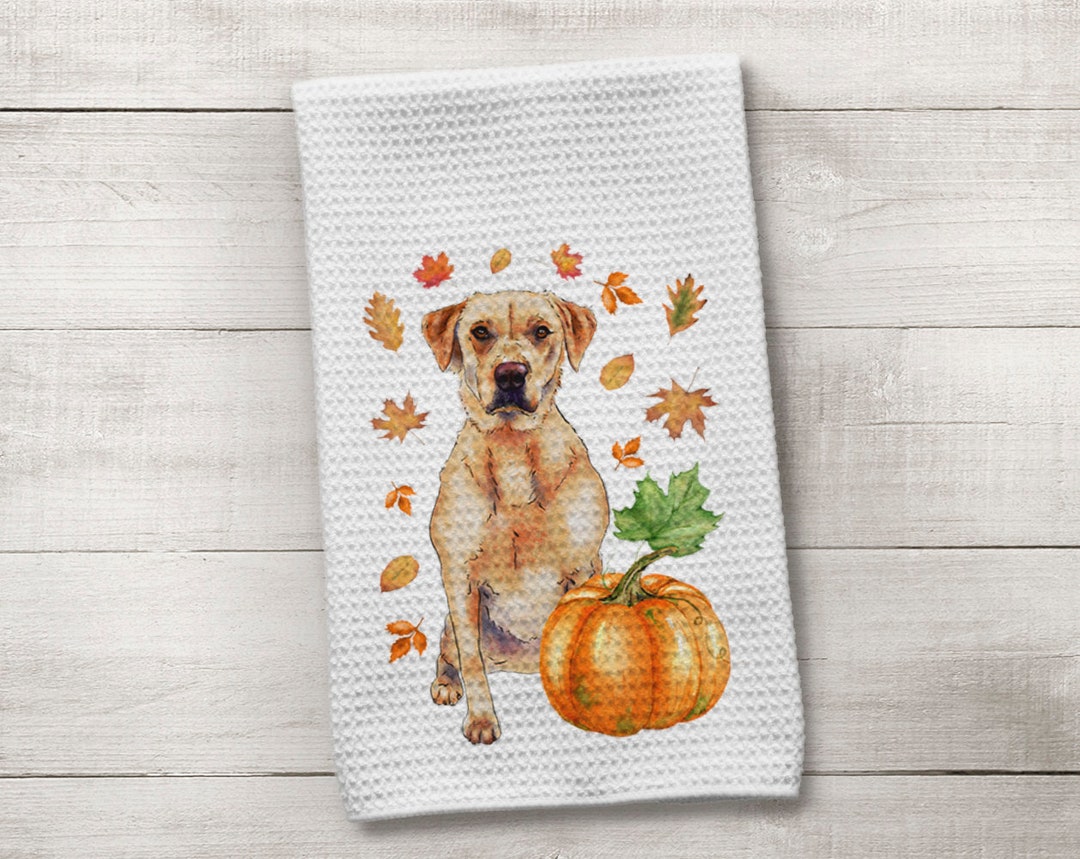 Dog Towel, Labrador Retriever Towel, Yellow Lab Towel, Kitchen Towel