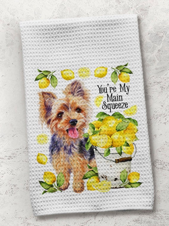 Yorkie hand towels hot sale
