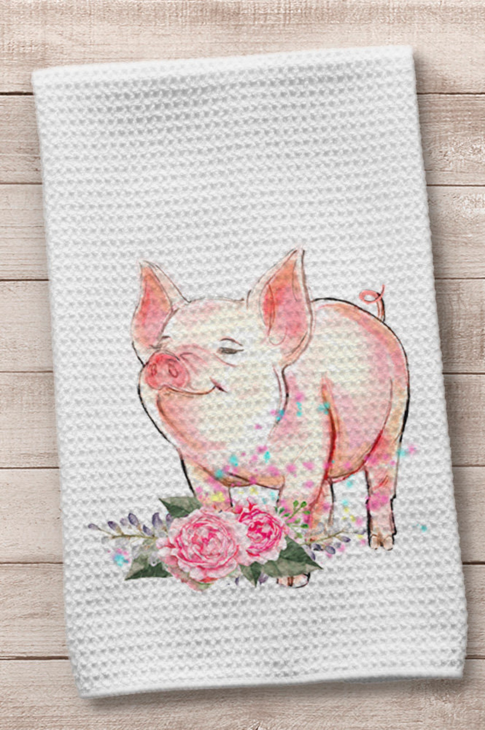 Kitchen Towel Pig Towel Pink Pig Towel Pig Kitchen Towel Etsy
