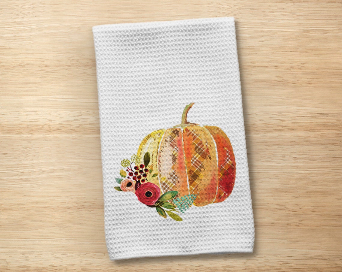 Kitchen Towel Pumpkin Towel Pumpkin Kitchen Towel Boho Etsy