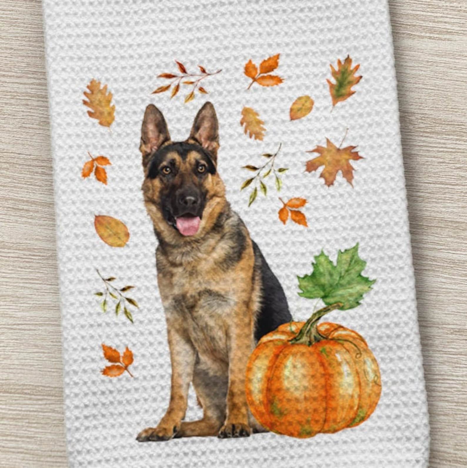 Dog Towel German Shepherd Towel Dog Kitchen Towel Kitchen Etsy
