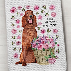 Dog Towel, Irish Setter Towel, Irish Setter, Irish Setter Dog Towel, Irish Setter Gift, Dog Kitchen Towel, Dog Hand Towel, Kitchen Towel
