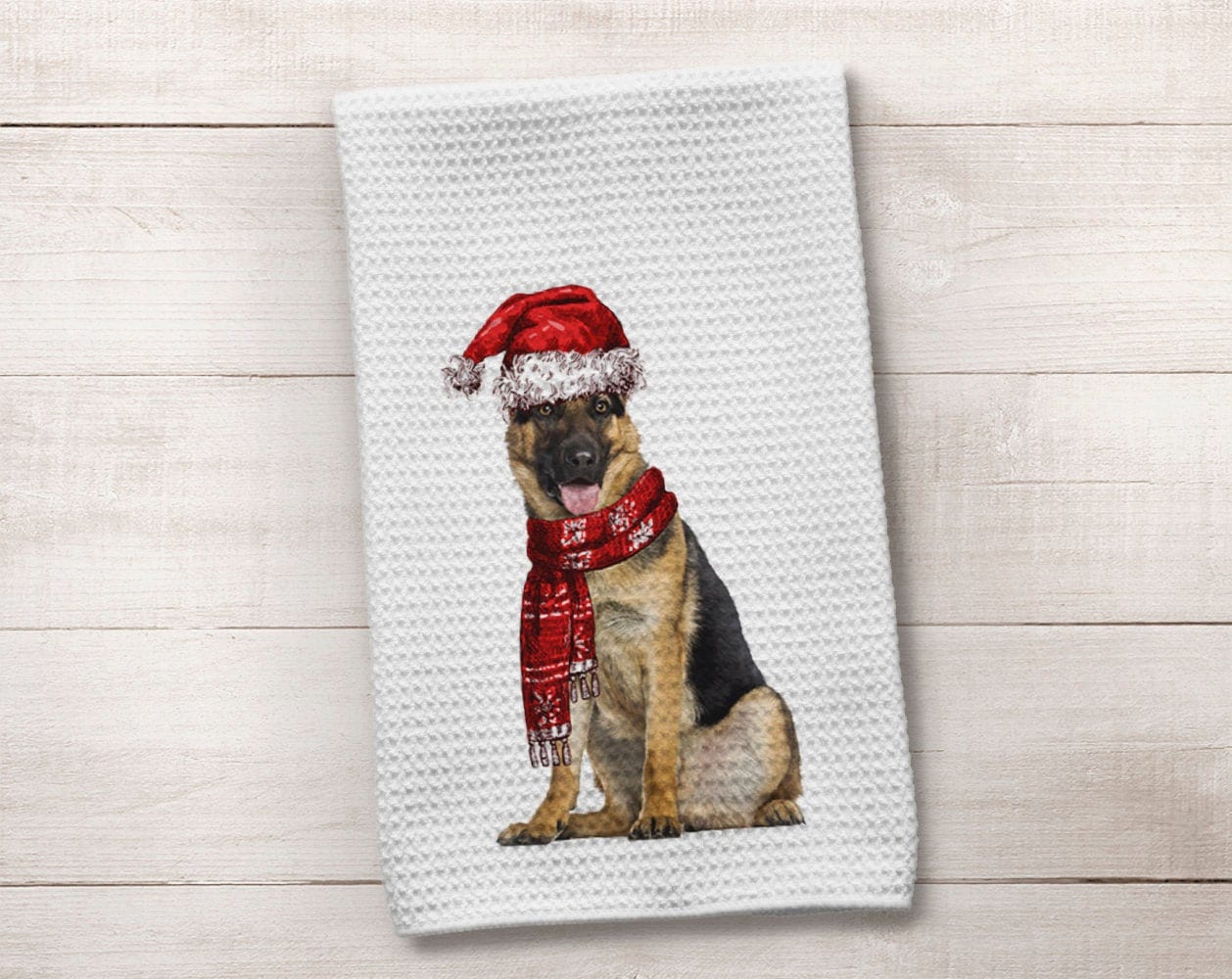 Dog Towel German Shepherd Towel Kitchen Towel Christmas Etsy 日本