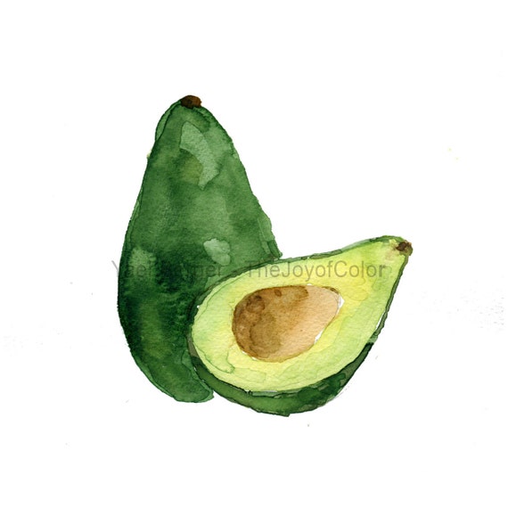 avocado print number three avocado art print kitchen art etsy