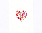 simply a heart set of 4 greeting cards, minimalist hearts note card, mothers day, valentine , 4 blank note cards