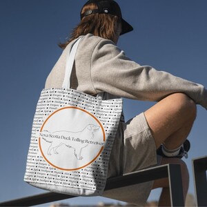 Tote Bag with Nova Scotia Duck Tolling Retriever, Dog Enthusiast Tote, Reusable Shopping Bag, Gift for Dog Owner