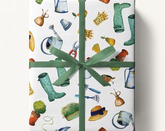 Gardening Wrapping Paper, Gift Wrap for Gardeners