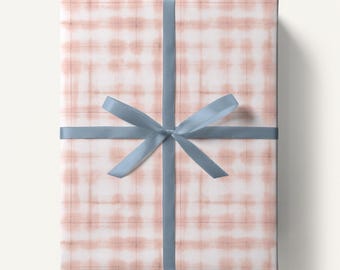 Pink Watercolor Baby Shower Wrapping Paper, Girly Gift Wrap
