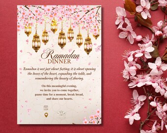 Ramadan Dinner Invitation PDF | Elegant Islamic Event Printable | Ramadan Gathering Invite | Muslim Dinner Party Decor | Digital Download