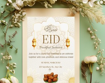 Eid Breakfast Invitation Digital Download | Ramadan Eid Celebration | Islamic Party Printable | Muslim Gathering Invite | Ramadan Kareem PDF
