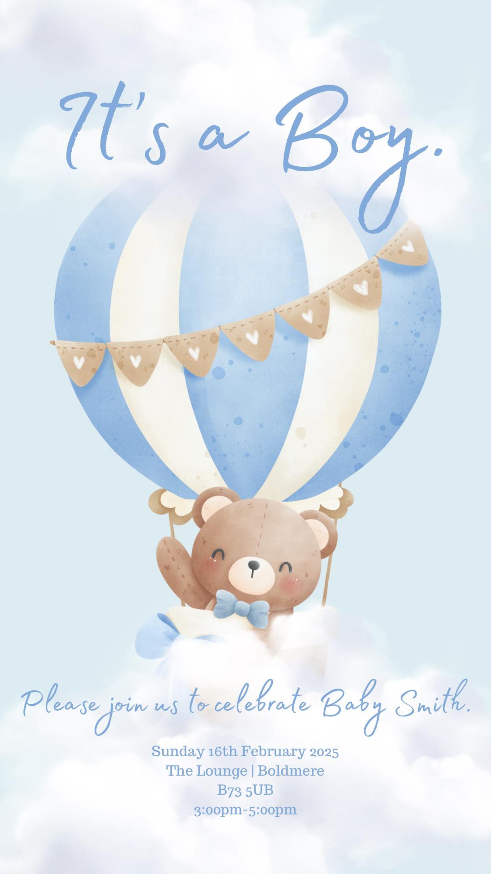 Already Personalised It’s a Boy Baby Shower Invite Personalised ...