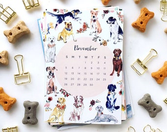 2024 Desk Calendar + Midori Clip - desktop calendar - Assorted Designs - trendy art watercolor