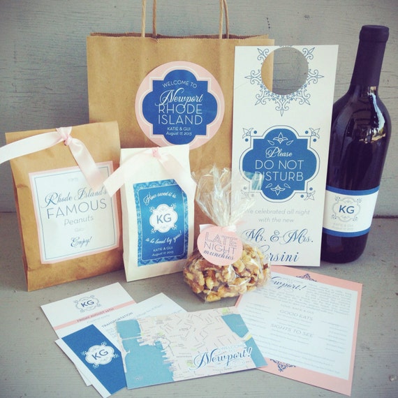 Wedding Guest Welcome Bag With Paper Bag \u0026 Accessories - 10 Design Options