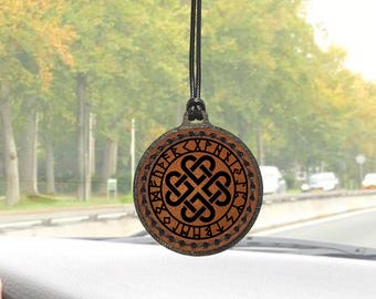 Celtic Knot Car Charm, Nordic Talisman, Car Accessory